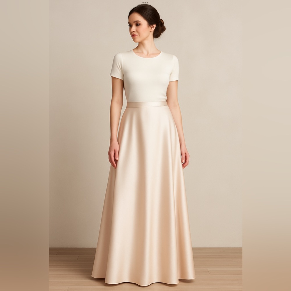 Alex Evenings Cream A-Line Skirt